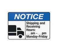 Shipping and receiving hours am - pm monday-friday metal warning sign, caution security poster for road street home business wall decor safety tin signs 8×12 INCH