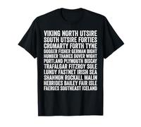Shipping Forecast Funny British Waters UK Radio Broadcast T-Shirt