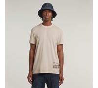 Shipping Graphic Overdyed T-Shirt - Beige - Men M