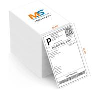 Shipping Labels 4x6 102x152mm Direct Thermal Stickers - Water-Resistant, Oil-Resistant, Scratch-Resistant | Self-Adhesive Perforated Fanfold Labels | Works with Rollo, Zebra, MUNBYN Printer