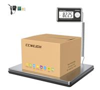 Shipping Scales 440lbs x 1.76oz Stainless Steel Large Platform,Small Business,Superlight High Accurate Postal Scales for Shipping Packages,Post Offices,Luggage Scale Battery and Adapter