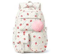 shiprabags Quilted Backpack for Women, Strawberry, M, Casual