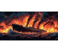 Ships Diamond Art Disaster Diamond Painting Kits for Adults Beginner 5D DIY Full Round Drill Cross Stitch Kits for Adults Arts and Crafts for Bedroom Decor, Home Decor, Gifts 100 * 300cm -bby260398