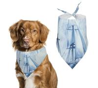 Ships in The Glacier Pet Bandana Dogs Triangle Scarf Cats Handkerchief Puppy Costume