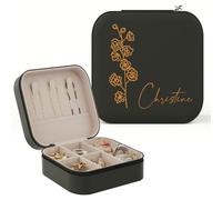 Ships Next Day, Bridesmaid Gifts Personalised Jewellery Box with Flowers Custom Jewellery Organizer Personalised Gifts Customized Gifts Birthday Gifts Christmas Gifts for Women Mom Teen Girls