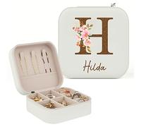 Ships Next Day, Bridesmaid Gifts Personalised Jewellery Box with Flowers Custom Jewellery Organizer Personalised Gifts Customized Gifts Birthday Gifts Christmas Gifts for Women Mom Teen Girls