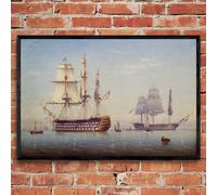"Ships Of The Line" by William Joy on Canvas, Framed Canvas, Acrylic, Framed Prints or Print-only