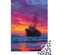 Shipwreck at Sunset 1000 Piece Jigsaw, Holiday Puzzle Gift, 52x38cm/1000pcs