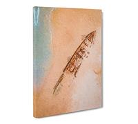 Shipwreck Beach In Australia Modern Canvas Wall Art Print Ready to Hang, Framed Picture for Living Room Bedroom Home Office Décor, 20x14 Inch (50x35 cm)