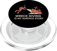 Shipwreck Diver Wreck Explorer Scuba Treasure Hunter History PopSockets PopGrip for MagSafe