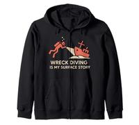 Shipwreck Diver Wreck Explorer Scuba Treasure Hunter History Zip Hoodie