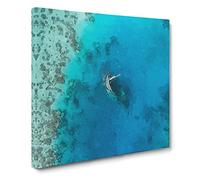 Shipwreck in the Maldives Canvas Print | Gallery Wrapped 30mm Frame Wall Art | 20x20 inches | Ready to Hang | Modern Picture | Living Room Bedroom Lounge Office