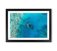 Shipwreck in The Maldives Framed Print | A2 Black Framed Wall Art | Ready to Hang | Modern Nature Picture | Living Room Bedroom Lounge Office