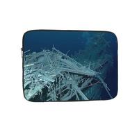 Shipwreck Under The Sea Patterned Laptop Sleeve Bag, 17 Inch Shockproof Slim Laptop Bag Briefcase Carrying Laptop Cover