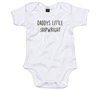 Shipwright Baby Body Suit Daddys Little Newborn Babygrow White with Black Print 6-9 Months