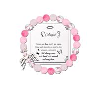 ShiQiao Spl Angel Memorial Bracelet for Women Sympathy Gift for Loss of Loved One Bereavement Beaded Bracelet for Daughter Funeral Remembrance Gifts for Loss of Mum Dad Nana Papa