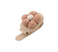 ShiQiao Spl Car Visor Sunglasses Holder with Beige Flower Magnetic PU Leather Sun Visor Clip for Glasses Cards Tickets Decorative Car Interior Accessory for Women Drivers