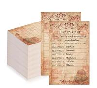 SHIQIKEJIPTY 200 PCS Library Check Out Cards Library Due Date Card Vintage Catalog Cards Bookmark Book Checkout Card for Read Lovers Back To School Classroom Supplies