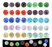 SHIQUAN 40 x Glass Balls, 16 mm Glow in The Dark Child Balls, Suitable for Children's Games