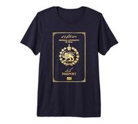 Shir o Khorshid Iran Lion & Sun Old Imperial Passport Design Premium T-Shirt