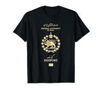 Shir o Khorshid Iran Lion & Sun Old Imperial Passport Design T-Shirt