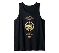 Shir o Khorshid Iran Lion & Sun Old Persian Passport Design Tank Top