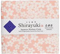 Shirayuki Japanese Kitchen Cloth KYO-YUZEN. Made Layered Fine Mesh Cloth. Dish Wipe, Table Wipe, Hand Wipe. Made in Japan (Pink, Cherry Blossoms)