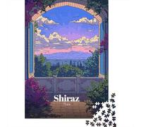 Shiraz Iran Balcony View Jigsaw Puzzle 1000 Pieces, Global Monument Landscape, Mindful Activity, Premium Paper Puzzle, for Home Décor Fans, 70x50cm/1000pcs