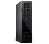 Wine Fridge Freestanding 2 Zones Drink Fridge Wine Cabinet Glass Door 27 Bottles [EEK: G]