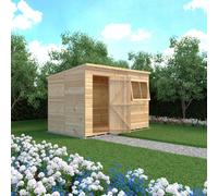 Shire 10x6 single door Pent shed 12mm shiplap interlock cladding