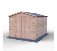 Shire 10 x 8 Overlap Double Door Dip Treated Garden Shed (No Windows)