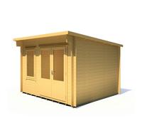 Shire 11x8 Edgefeild Log Cabin 19mm interlock Cladding