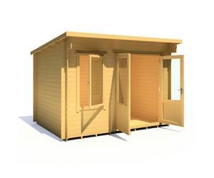 Shire 11x8 Edgefeild Log Cabin 19mm interlock Cladding