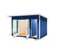 Shire Cali Home Office 12 ft x 8 ft With Side Shed, Brown