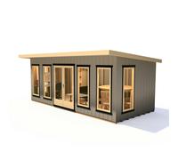 Shire Cali Home Office 20 ft x 8 ft, Brown