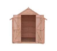 Shire 4 x 6 Feet Overlap Double Door Garden Shed - Dip Treated in Brown Shire Brown