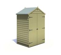 Shire 4X3 Overlap Double Door Windowless Apex Shed Pressure Treated