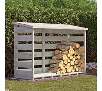 Shire 6' 2" x 2' 3" Pent Log Store - Classic Pressure Treated Slatted
