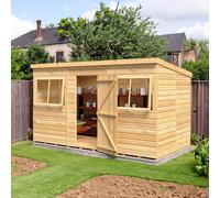 Shire 6' 6" x 11' 11" Pent Shed - Premium Dip Treated Shiplap