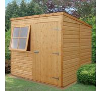 Shire Pent 7 ft x 7 ft Shiplap Pent, Brown