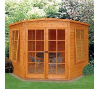 Shire 7X7 Ft With Double Door & 2 Windows Pent Wooden Summer House (H)2130mm X (W)2050mm