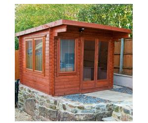Shire 8x10 Belgravia Log Cabin 19mm Cladding