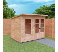 Shire 8x6 Dahlia Pent Summerhouse 12mm Shiplap interlock cladding