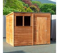 Shire Overlap Pent Shed 8X6Ft, Brown