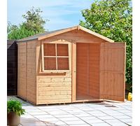 Shire Abri 6' 8" x 7' 8" Apex Shed - Premium Dip Treated Shiplap