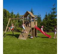 Shire Adventure Peaks Fortress 3 Climbing Tower With Swing, Slide Climbing Rope And Rock Wall