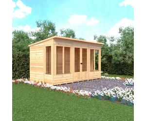 Shire Alora 12X6 Pent Summerhouse With 6 Windows And Interchangeable Configuration