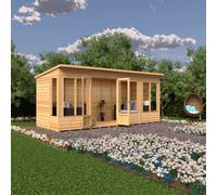 Shire Alora 16X6 Pent Summerhouse With 8 Windows And Interchangeable Configuration