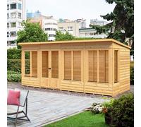 Shire Alora 5' 9" x 15' 8" Pent Summerhouse - Premium Dip Treated Overlap