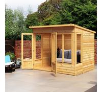 Shire Alora 5' 9" x 7' 10" Pent Summerhouse - Premium Dip Treated Overlap